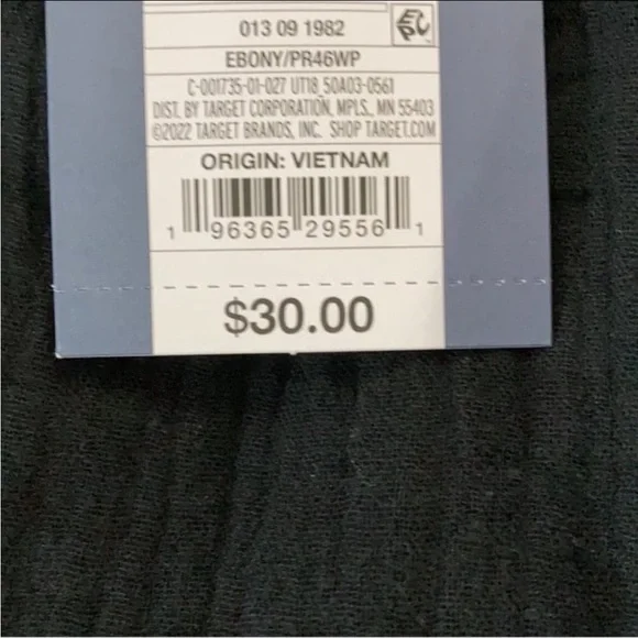 NWT Belted Balloon Sleeve Minimalist Boho Midi Dress 100% Cotton - Picture 2 of 4